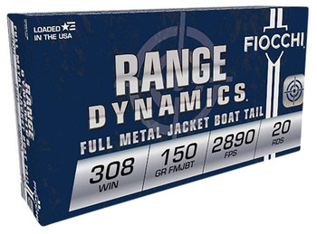 Fiocchi Range Dynamics 308 Win. 150 Grain FMJBT Case of 200
