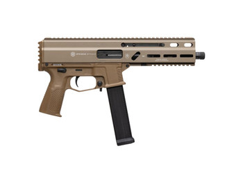Grand Power 197892004794 SP45A3 Stribog 45 ACP 20+1 8" Black Threaded Barrel, Flat Dark Earth Cerakote Aluminum/Polymer Receiver w/Picatinny Rail, QD Sling Sockets, FDE Polymer Grip, Ambidextrous