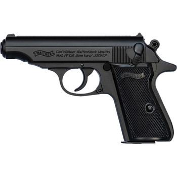 Walther PP Black Pistol 380 ACP 3.9 in. Black 7rd.