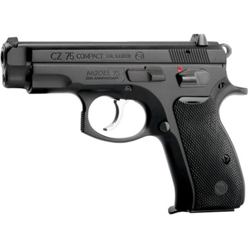 CZ 75 Compact 50th Anniversary Elite Pistol 9 mm 3.75 in. Black w/Manual Safety 10 rd.