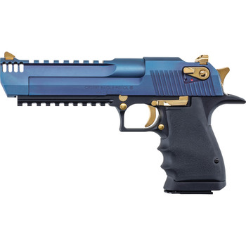 Magnum Research Desert Eagle L6 Pistol 50 AE 6 in. BLK Alum/Carbo Blue Slide/GLD 7 rd.