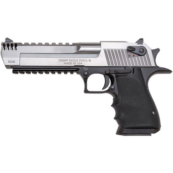 Magnum Research Desert Eagle Mark XIX Pistol 50 AE 6 in. GRY/BLK Battleworn Engraved 7 rd.