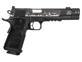 Kimber Mfg, Inc 3600305 DS Warrior Camp Guard Elite Full Size 10mm Auto 18+1 5" Matte Stainless Compensated Barrel, KimPro Black Stainless Steel Engraved Lightening Cut/Optic Ready/Serrated Slide, Bla