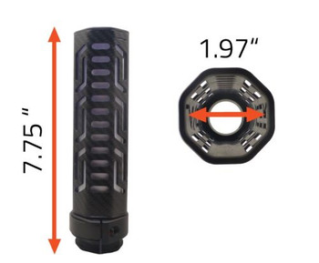 SUPPRESSOR COVER 7.75" 1.97"LANCER LCH5 CARBON FIBER 