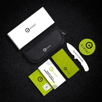 G10/DAMASCUS LINER LOCKCIVIVI KNIFE MERIT 3.28" IVORY 