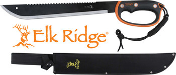 BLADE W/SHEATH D-HANDLE BLK/SSMC ELK RIDGE MACHETE 21.5" 