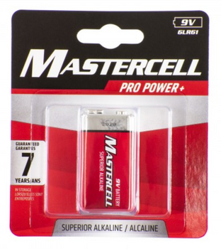 MASTERCELL ALKALINE 9V 1PK BATTERY