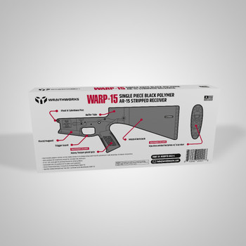 Wraithworks WARP-15 Polymer Stripped AR15 Lower Receiver - Black | Integral Buttstock & Pistol Grip