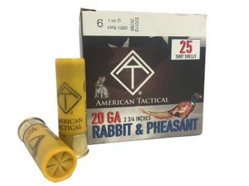 ATI 20ga Game Load 2.75 inch Shotgun Shells - #6 | 1 oz. | 1220 fps | 1 Case (10 boxes/250rds)