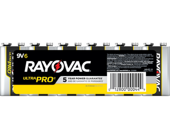RAY O VAC 9V BATTERY 6 PACK