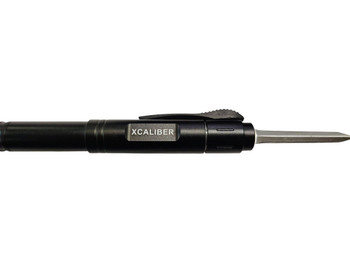 Xcaliber Knife Company Pen Knife 1.70" OTF Dagger Stainless 440C SS Blade, 5.90" Black Aluminum Handle
