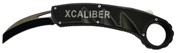 Xcaliber Knife Company  Karambit  3" OTF Reverse Tanto Plain Black 440C SS Blade, 5.75" Aluminum Handle                                                                                                 