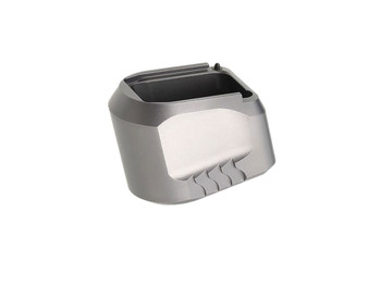 Tyrant CNC TDMPMAGEXFSGREY Magazine Extension Fits S&W M&P 9/40 5rd Compatible w/ Full-Size M&P 1.0/2.0 frames Grey Aluminum