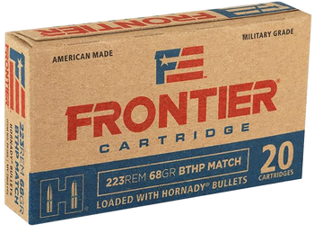 Frontier Cartridge FR160 Military Grade Centerfire Rifle 223Rem 68gr Hollow Point Boat Tail 20 Per Box/25 Case                                                                                          