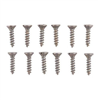 2X3/8'' STEEL FLAT HEAD WOOD SCREWS BLUED 12 PACK