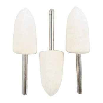 MANDREL MOUNTED FELT BOB TAPERED CONE 1''X1/2'' 3 PACK