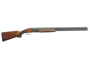 F.A.I.R. FRCRRAV1230 Carrera V 16 Gauge Break Open 3" 2rd 30" Black Over/Under Vent Rib Barrel, Black w/Gold Inlay Receiver, Walnut w/Adj Comb Stock, TechniChoke XP70 Choke System