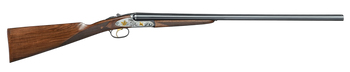 F.A.I.R. FRISSL2028 Iside Select 20 Gauge Break Open 2rd 28" Black Side By Side Barrel, Polished Silver w/Gold Inlay Receiver, English Style Oiled Walnut Stock, Technichoke XP50 Choke System          