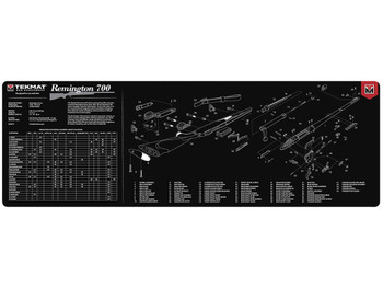 TekMat TEKR36REM700 Remington 700 Cleaning Mat Black/White Rubber 12"x36" Remington 700 Parts Diagram