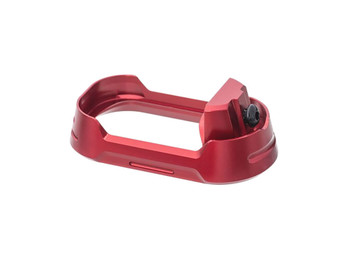 Tyrant CNC TDG19G34MWREDBLKSCRW Magwell Fits Glock 19 Gen 3-4 Red Aluminum