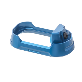 Tyrant CNC TDG19G34MWBLUEBLKSCRW  Magwell Fits Glock 19 Gen 3-4 Blue Aluminum                                                                                                                           