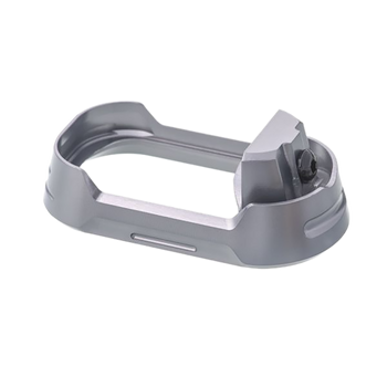 Tyrant CNC TDG19G34MWGREYBLKSCRW  Magwell Fits Glock 19 Gen 3-4 Grey Aluminum                                                                                                                           