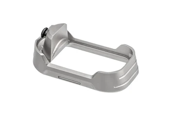 Tyrant CNC TDG17MWG3GREYBLACKSCRE Magwell Fits Glock 17 Gen 3 Grey Aluminum
