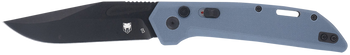 CobraTec Knives CTNAJSLGRY Naja  3.50" Folding Plain Black Powder Coated D2 Steel Blade, 4.75" Slate Gray G10 Scales Handle                                                                             