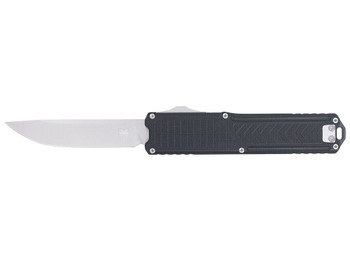 CobraTec Knives CTRNGBLKDNS Ranger 3.25" OTF Plain Stonewashed D2 Steel Blade, 4.75" Black Textured G10 Scales Handle