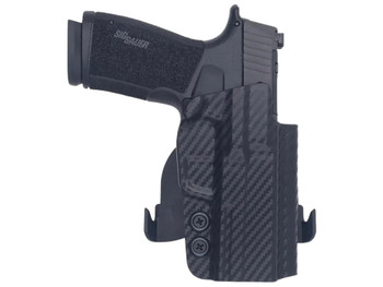 Rounded Gear SSRP365XMACROCFRHOW Paddle Holster OWB Black Carbon Fiber Kydex Fits Sig Sauer P365 X-Macro Right Hand