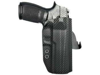 Rounded Gear SSRP320FSCFRHOWBPDL Paddle Holster OWB Black Carbon Fiber Kydex Fits Sig Sauer P320 Right Hand