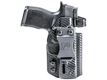 Rounded Gear RGDRUIDSIGXMACROCFAM Druid IWB/OWB Black Carbon Fiber Kydex Fits Sig P365 X Macro Ambidextrous