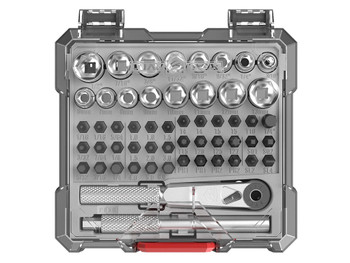 Real Avid AVX3SGBS52 X3 Driver Socket/Gunsmithing Bit Set Black/Gray 52 Pieces