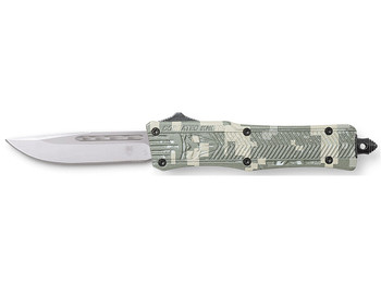 CobraTec Knives SADCCTK1SDNS CTK-1 American Flag Small 2.75" OTF Drop Point Plain D2 Steel Blade, 4.25" Digital Camo Aluminum Alloy Handle