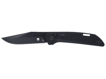 CobraTec Knives CTNAJBLK Naja 3.50" Folding Plain Black Powder Coated D2 Steel Blade, 4.75" Black G10 Scales Handle