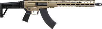 CMMG 86AD60BCT Dissent MK47 7.62x39mm 30+1 (2) 16.10", Coyote Tan Rec/15" M-Lok Handguard, Side Charging Handle, Black Side Folding Stock & Zeroed Grip, Muzzle Brake, 60/90 Ambi Safety, Adj. Gas Block
