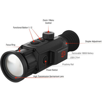 ATN ThOR 6 Mini 384 Thermal Scope 3.5-28x, 384X288Sensor Black w/Wi-Fi & Recording