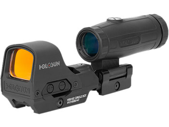 Holosun HE510C-GR/HM3X Black 1x/3x 0.91x1.26" 2 MOA/65 MOA 2 MOA Green Dot/65 MOA Green Circle Reticle
