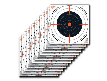 EZ-Aim 15334 Bullseye Hanging Paper 12" x 12" Black/White 13 Per Pack