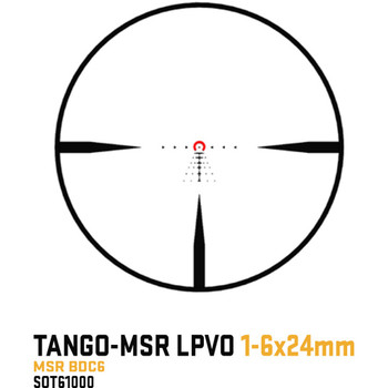 Sig Sauer Tango-MSR Compact Scope 1-6X24 Illuminated MSR BDC-6 w/Mount Black