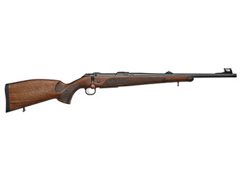 CZ-USA 07308 600+ Lux 30-06 Springfield 5+1 20" Black Nitride Threaded Barrel, Black Nitride Steel Drilled & Tapped Receiver, Walnut Fixed Stock