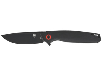 CobraTec Knives CTRATHBLK Rath EDC 3.50" Folding Plain Black D2 Steel Blade, 4.50" Black G10 Handle