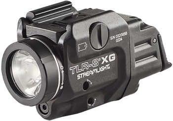 Streamlight 69434 TLR-8A Flex w/Laser Black Anodized Aluminum, 500 Lumens White LED, Green Laser 140 Meters Beam, Rail Clamp Mount                                                                      