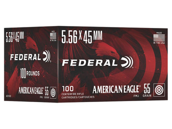 Federal AE193C American Eagle 5.56x45mm 55gr Full Metal Jacket 100 Per Box/5 Case