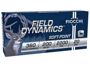 Fiocchi 360BHB Field Dynamics 360Buckhammer 200gr Soft Point 20 Per Box/10 Case