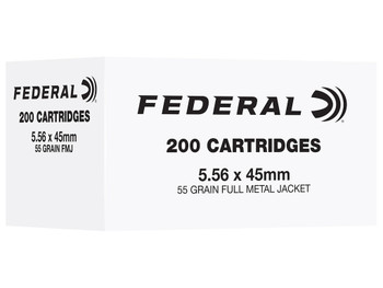 Federal FC556F200 5.56NATO 55gr Full Metal Jacket 200 Per Box/5 Case
