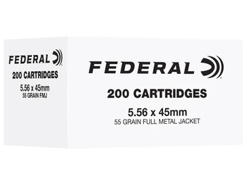 Federal FC556F200 5.56NATO 55gr Full Metal Jacket 200 Per Box/5 Case