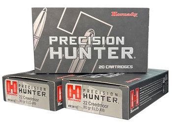 Hornady 83412 Precision Hunter 22 Creedmoor 80 gr ELD-X 20 Per Box/10 Cs