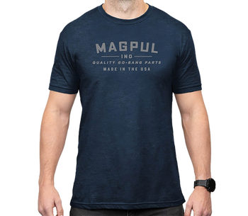 Magpul MAG1112-410-2XL Go Bang Parts  Navy Heather Cotton/Polyester Short Sleeve 2XL                                                                                                                    