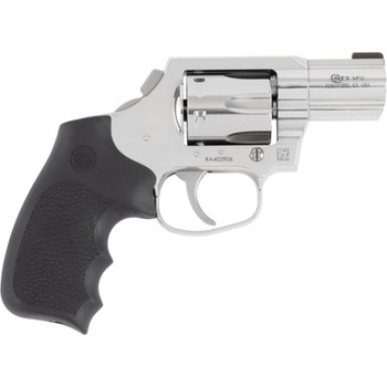 Colt Mfg KCOBRASB2RBB King Cobra  357 Mag 6rd Shot 2" Stainless Steel Barrel, Cylinder & Frame, Black Hogue Overmolded Grip, Exposed Hammer, DAO                                                        